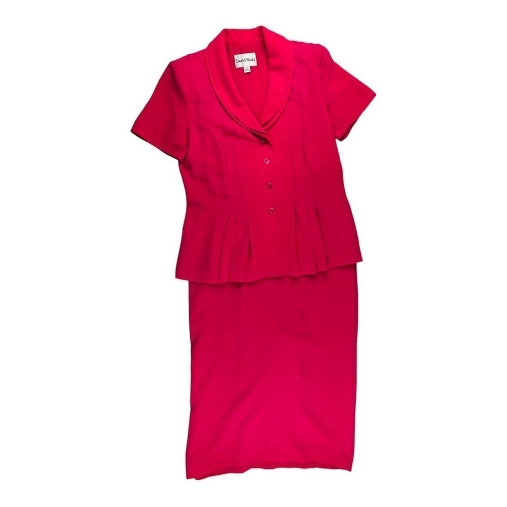 Vintage Danny & Nicole Dress Suit 2 Piece Pink Size 8